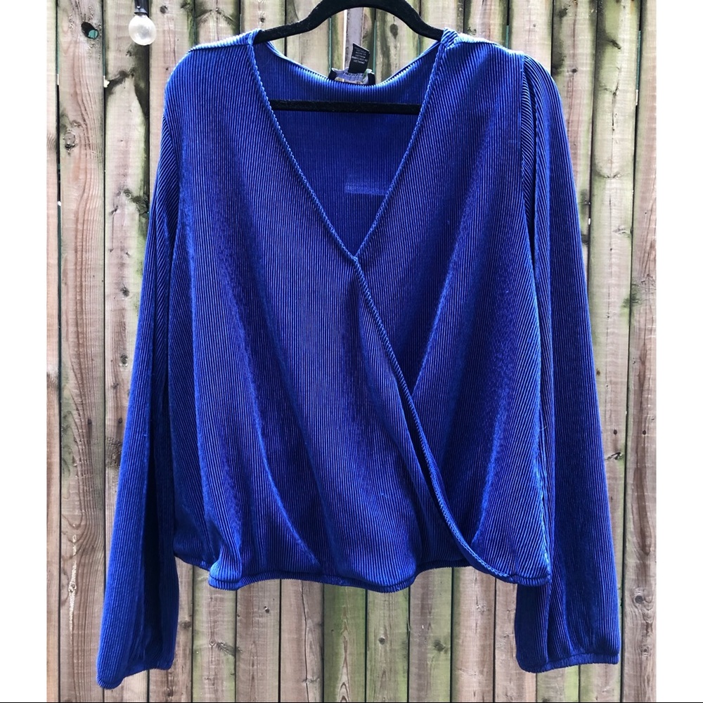 💙 Royal Blue Ribbed Blouse 💙